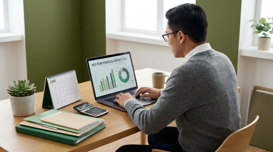 Mid-year bookkeeping review in QuickBooks for small business finances